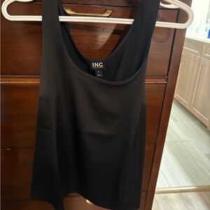 INC International Concepts Women's Classic Black Tank Top